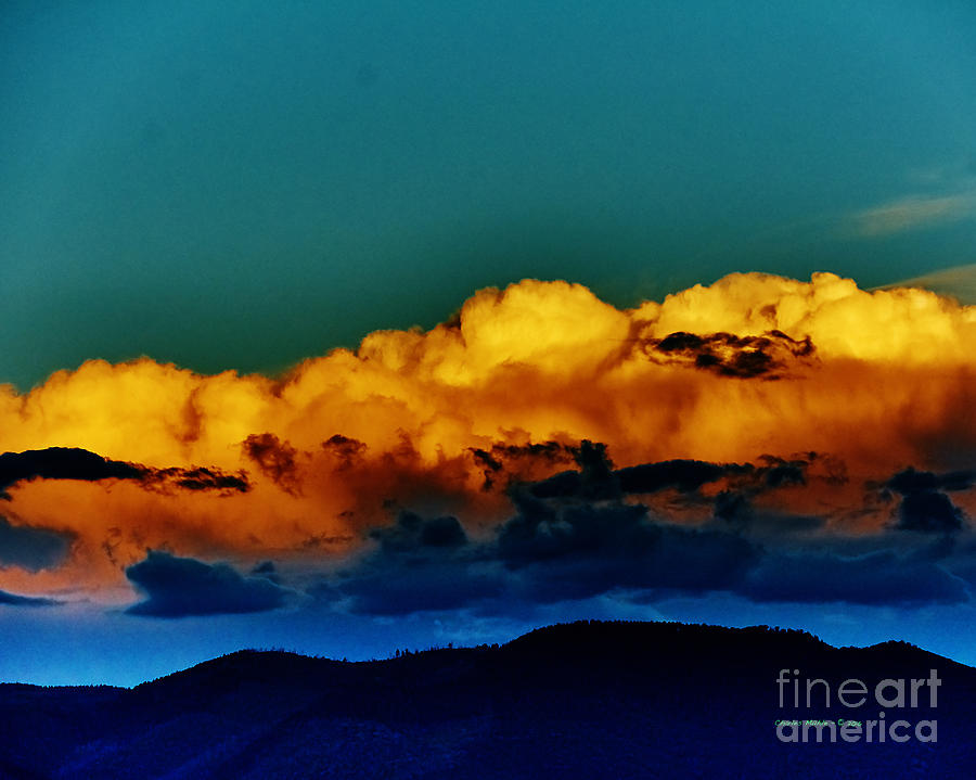 Sunset Photograph - Taos Clouds III by Charles Muhle