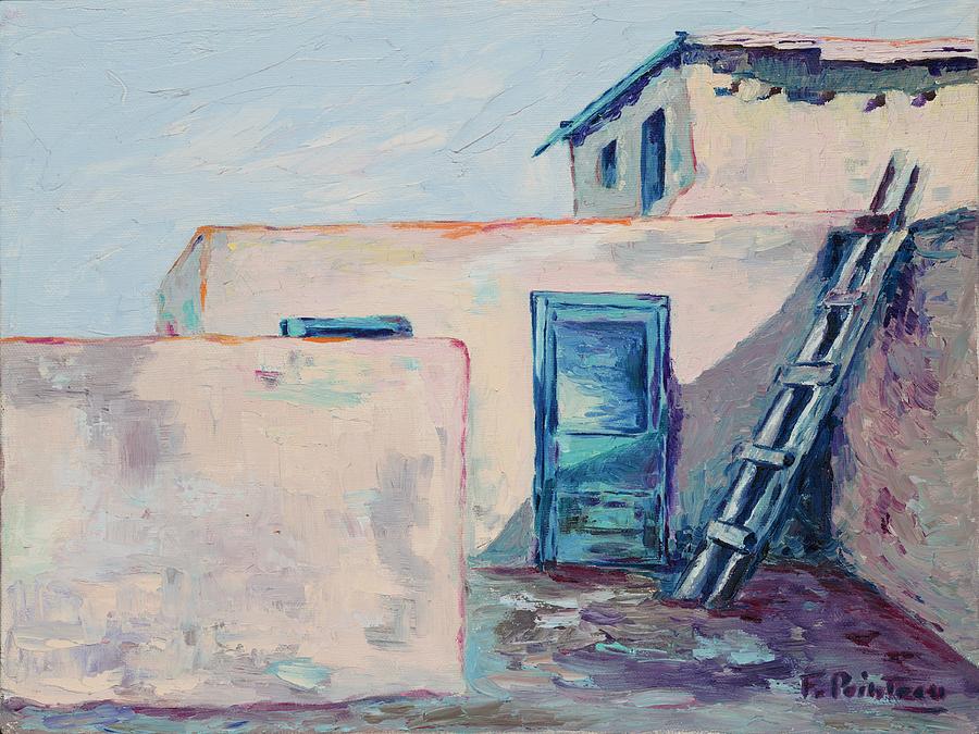 Taos Painting - Taos Dwelling by Francoise Villibord Pointeau