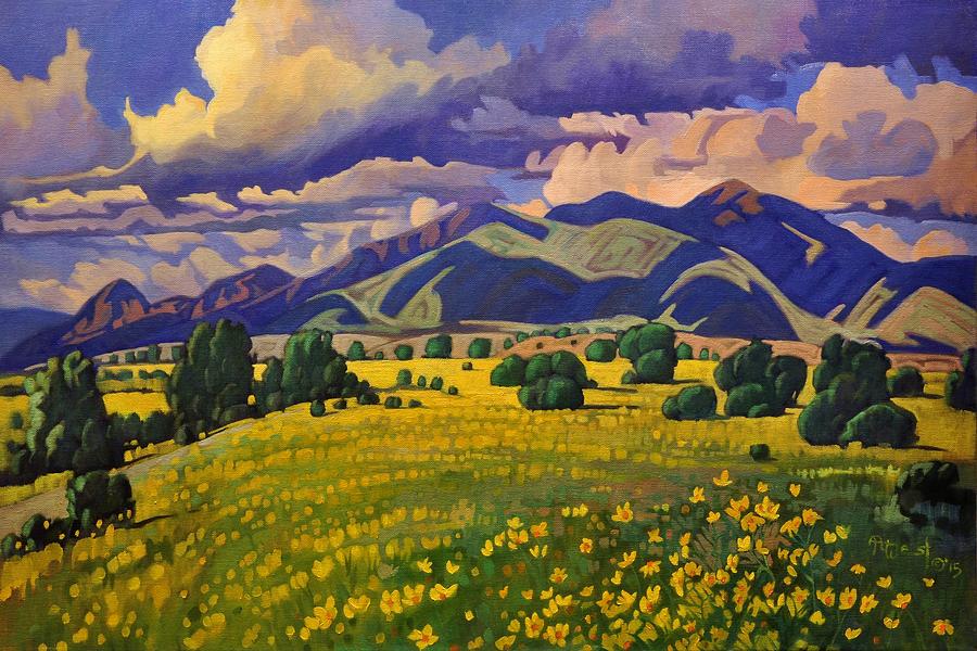 Taos Fields of Yellow by Art West Taos Fields of Yellow by Art West