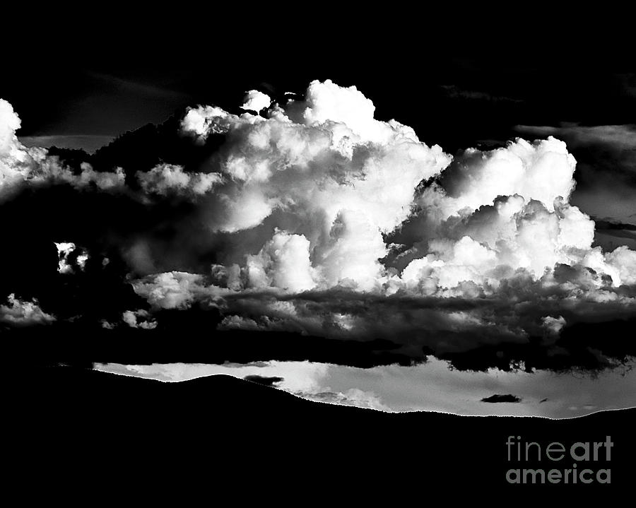 Taos Monsoon in B-W Photograph by Charles Muhle