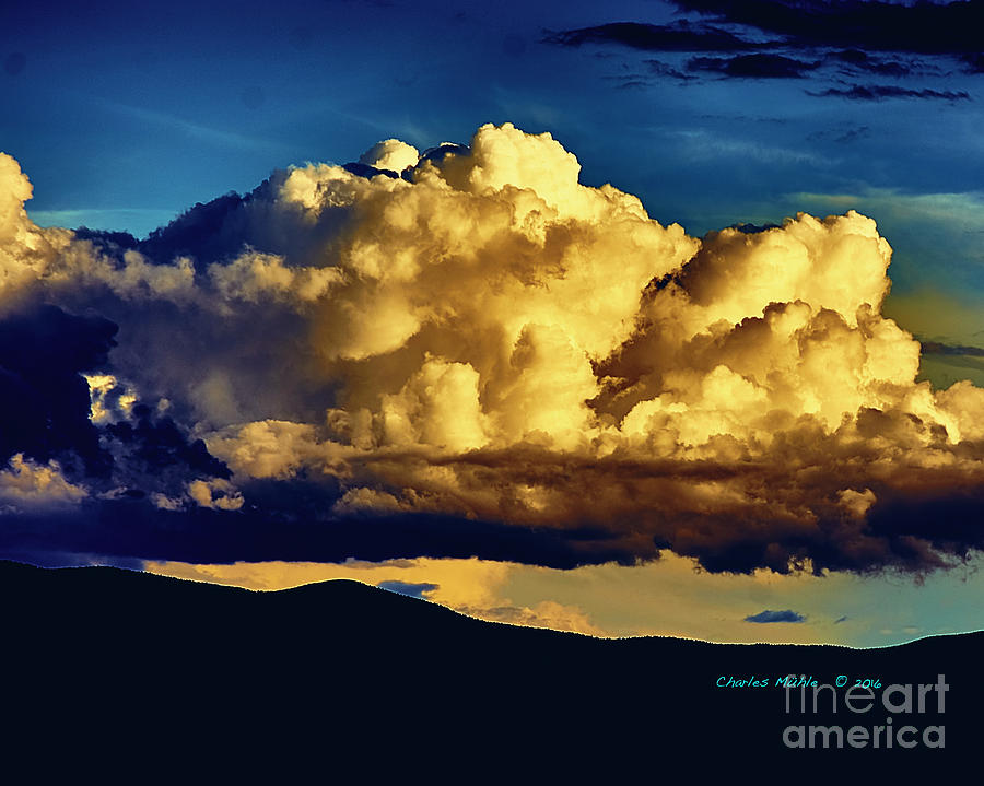 Taos Monsoon in color Photograph by Charles Muhle