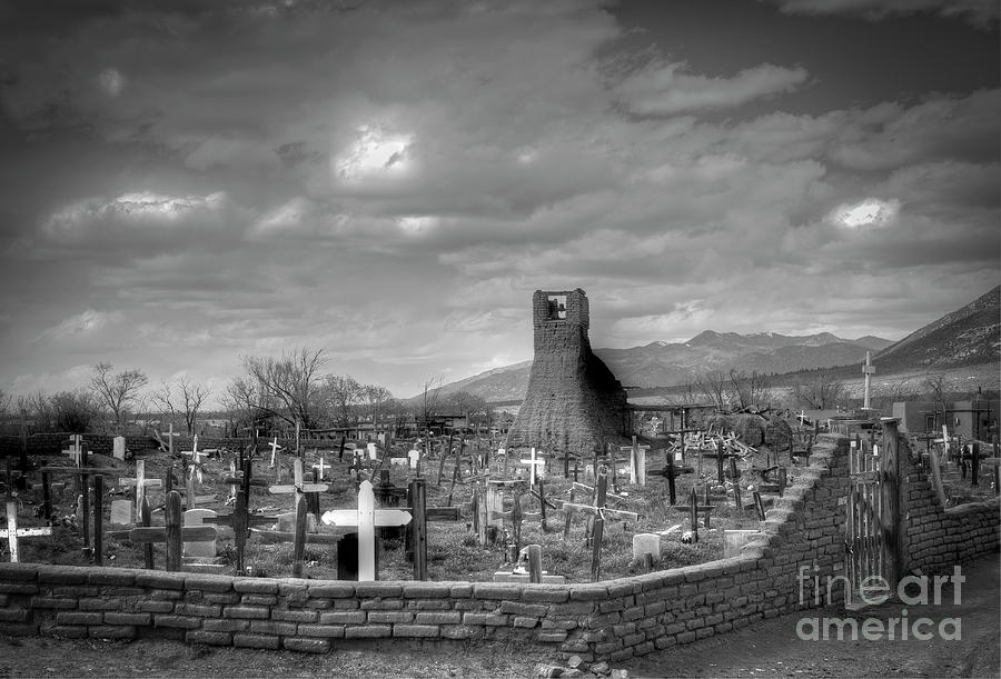 Taos Pueblo Cemetery Photograph by David Waldrop
