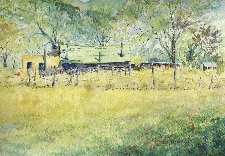 Taos Ranch Painting by Ken Marsden