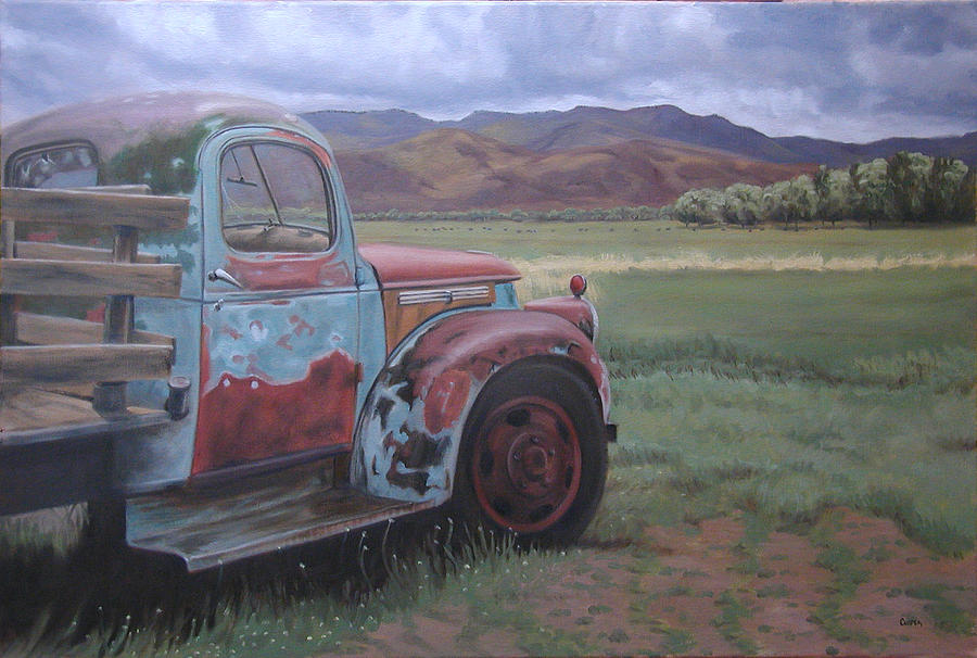 Taos truck Painting by Todd Cooper