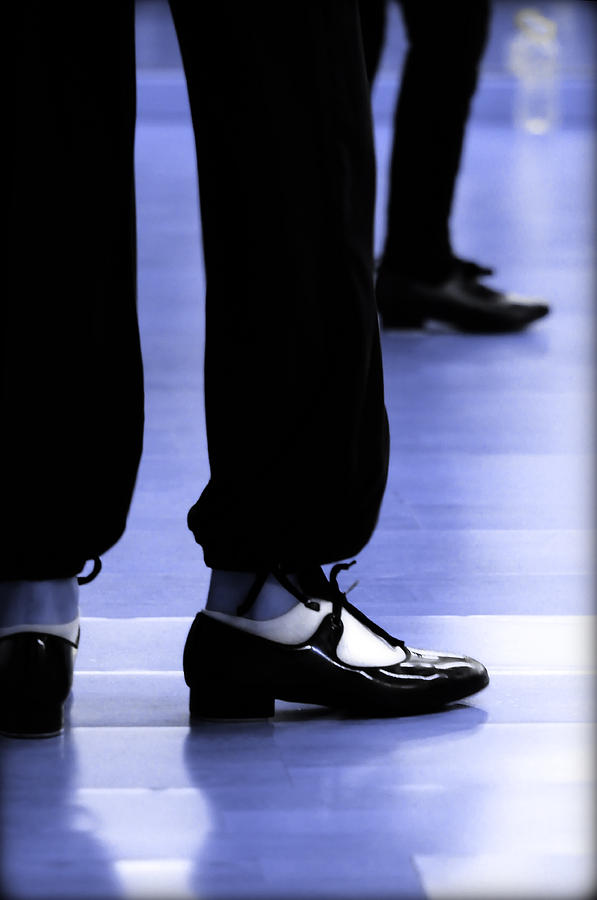 Tap Dance In Blue Are Shoes Tapping In A Dance Academy Photograph by Pedro Cardona Llambias