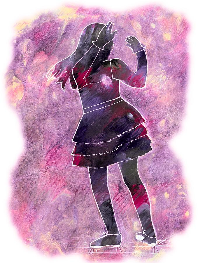 Tap Dancer 1 - Pink Painting by Lori Kingston