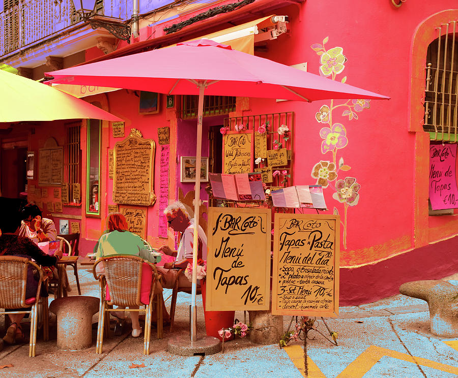 Tapas Bar And Wall Art In Pink Photograph By Mallorca Colors