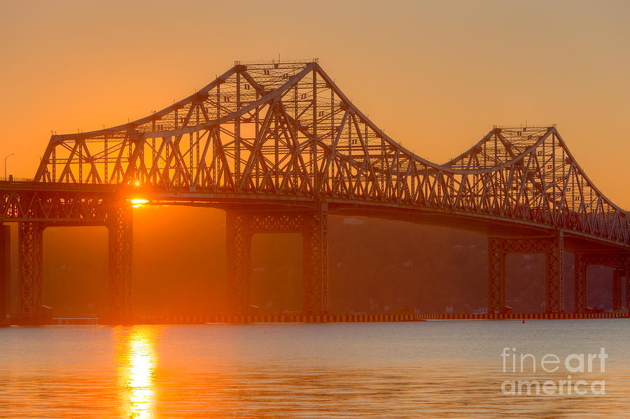 Tappan Zee Bridge at Sunset I Photograph by Clarence Holmes