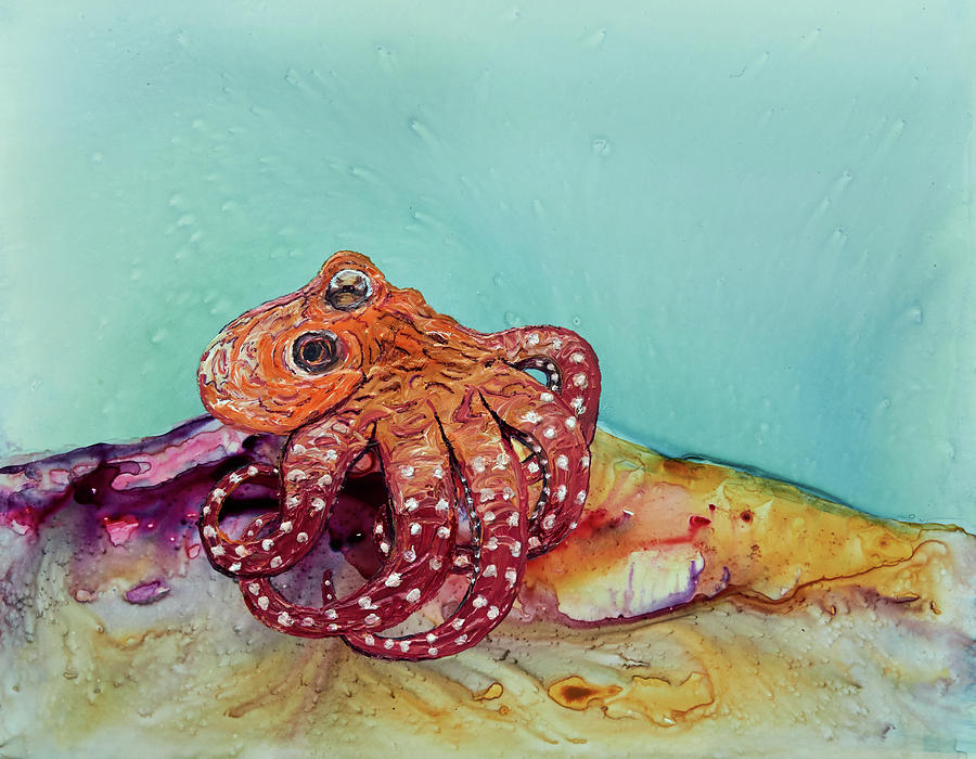 Tar Gel Octo III  Painting by Patricia Beebe