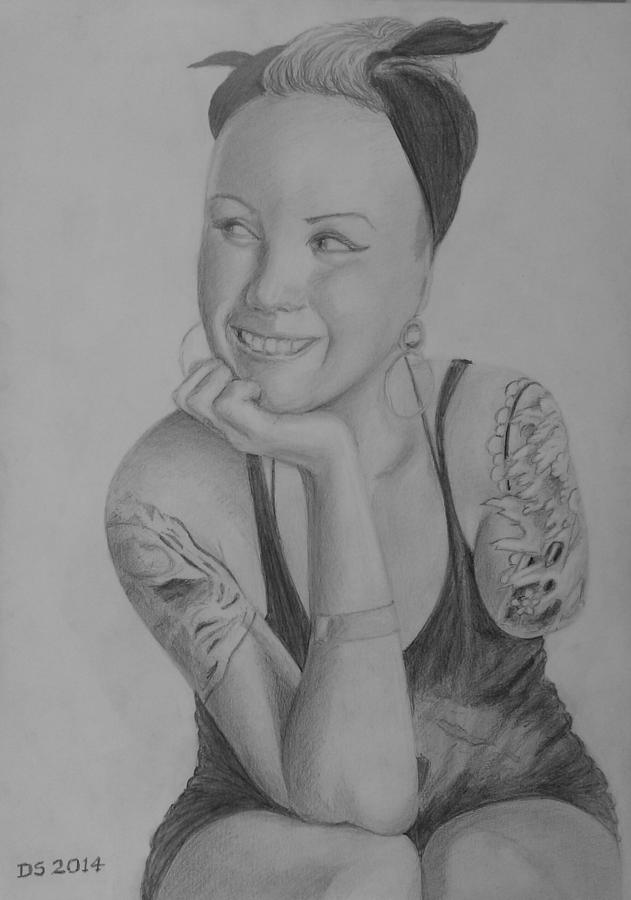 Portrait Drawing - Tara  by Duncan Sawyer