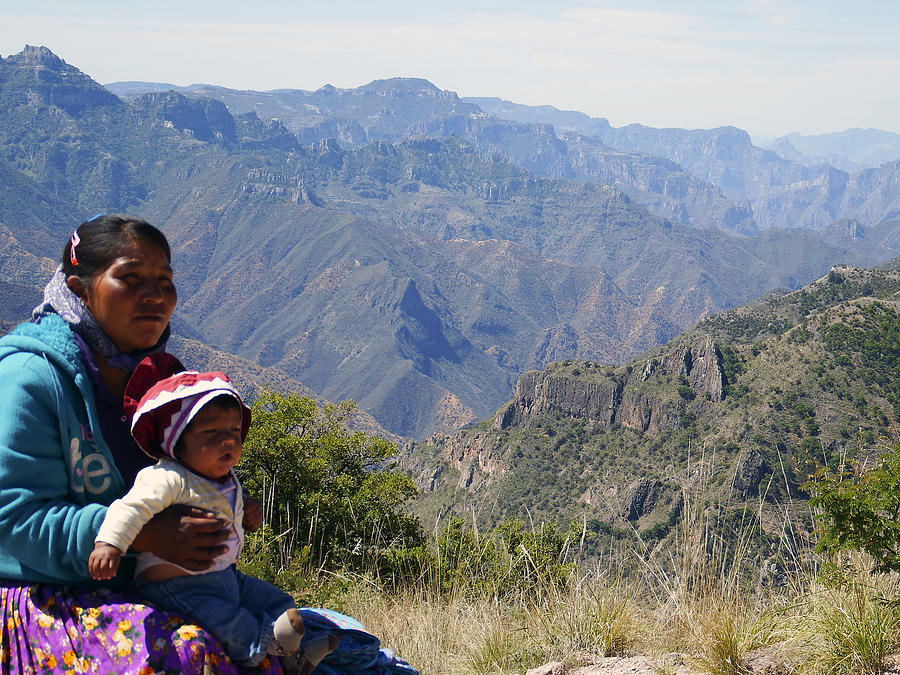 Tarahumara Mother and Child at Copper Canyon Photograph by Kurt Van Wagner