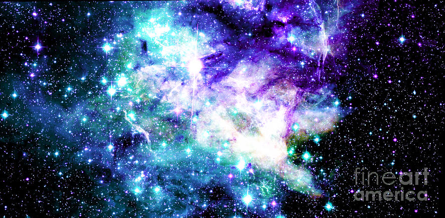 teal space nebula