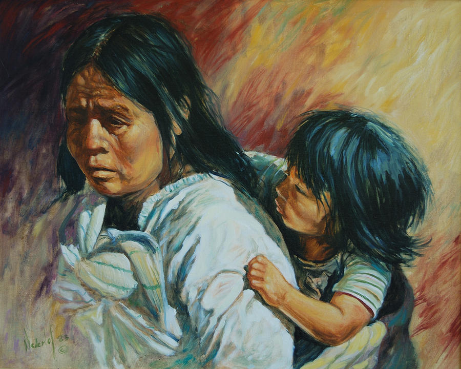 Woman Painting - Tarascan woman by Rick Nederlof