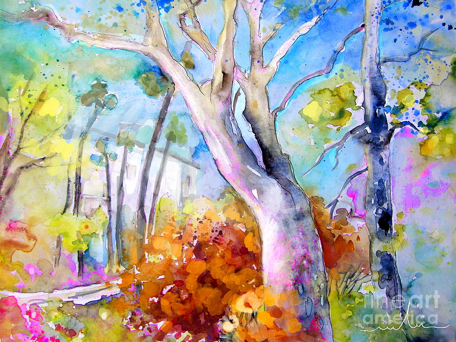 Tree Painting - Tarbes 02 by Miki De Goodaboom