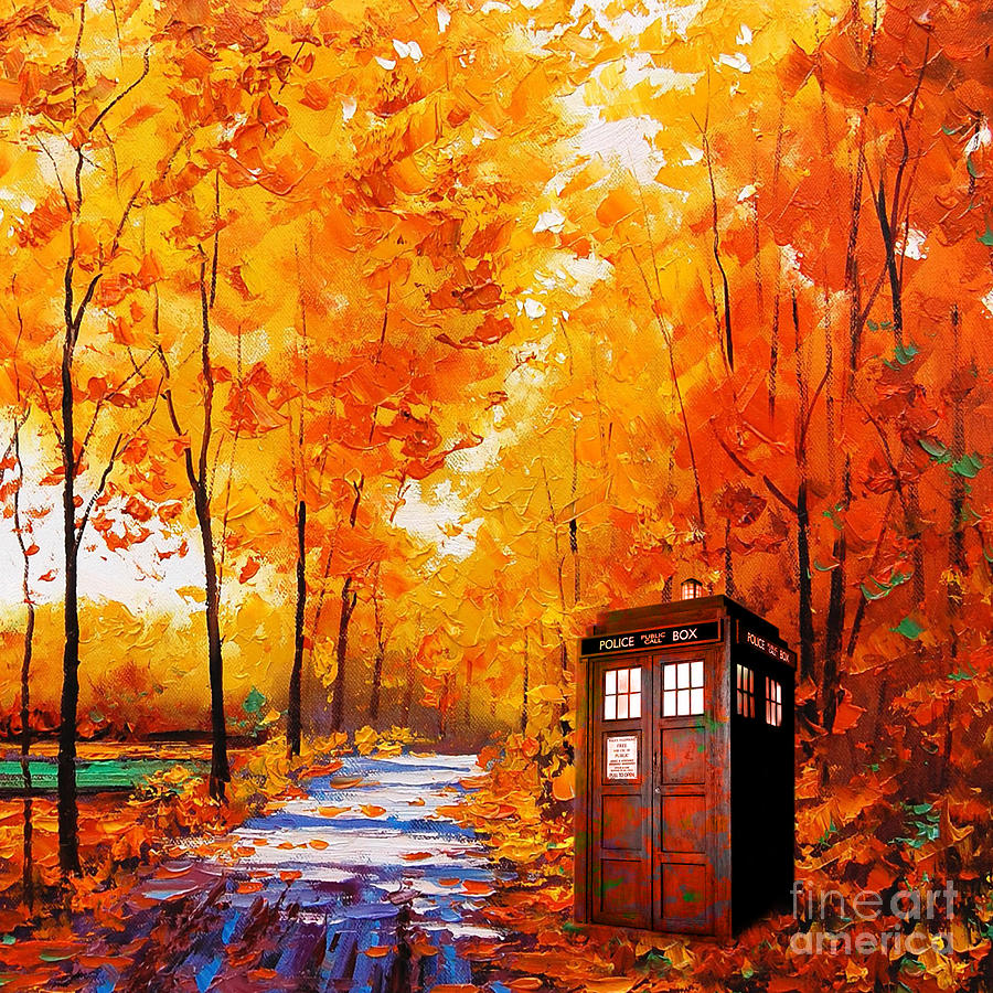 Tardis Painting - Tardis Autumn by Koko Priyanto Tardis Painting - Tardis Autumn by Koko Priyanto