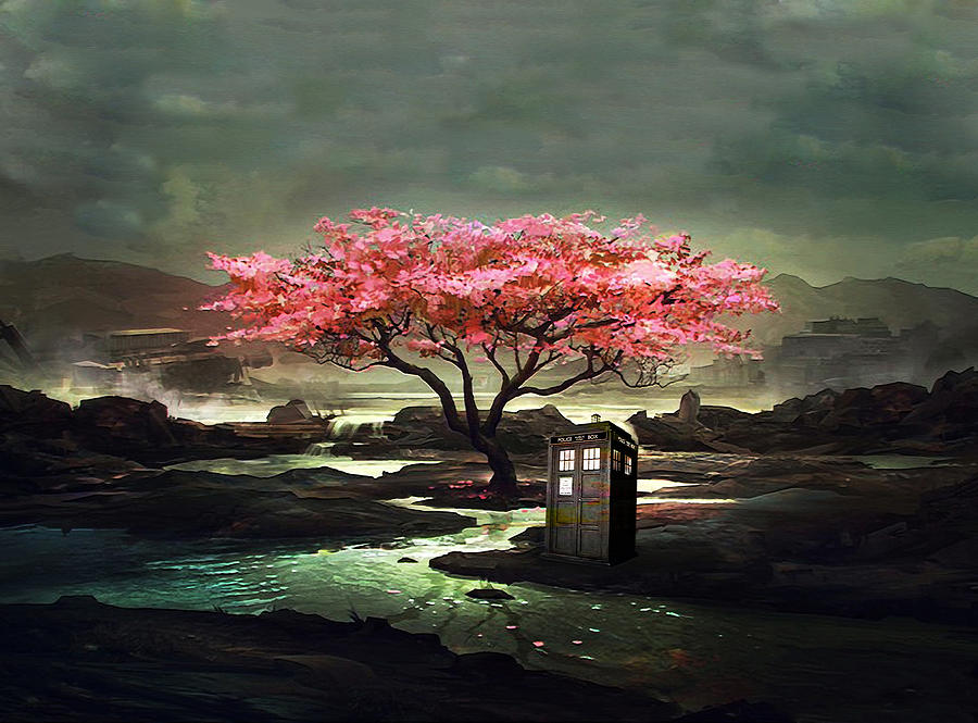 Tardis Painting - Tardis Blossom by Koko Priyanto Tardis Painting - Tardis Blossom by Koko Priyanto