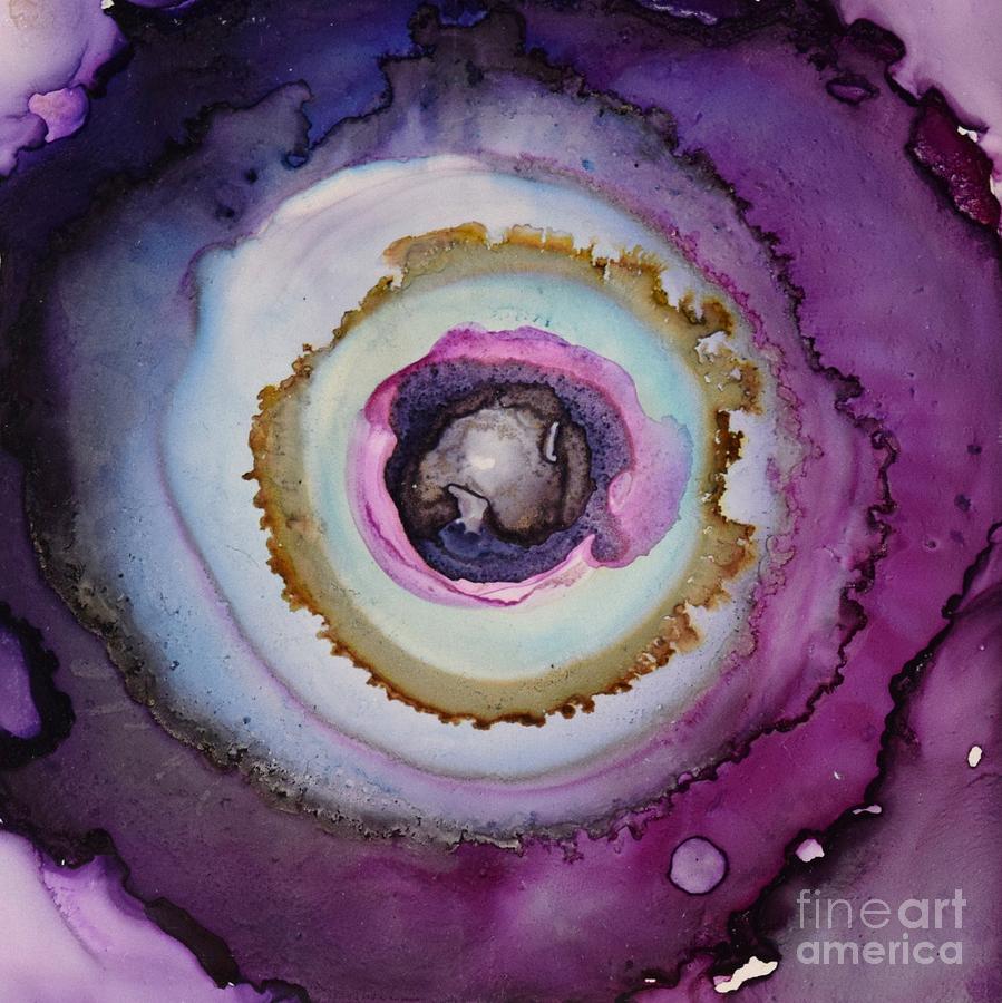 Abstract Painting - Target Practice Eggplant by Marla Beyer