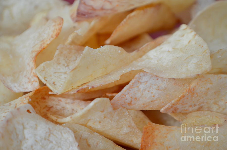 Potato Chip Photograph - Taro Chips Abstract by Mary Deal