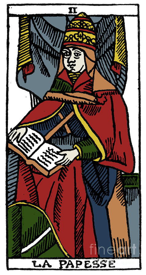 Tarot Card Popess Photograph by Granger
