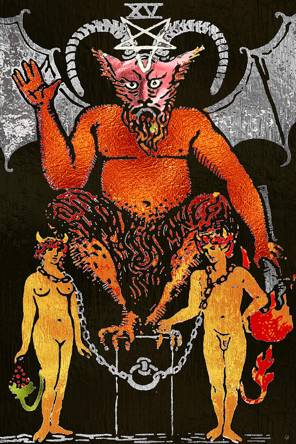 Tarot Gold Edition - Major Arcana - The Devil Digital Art by Serge Averbukh