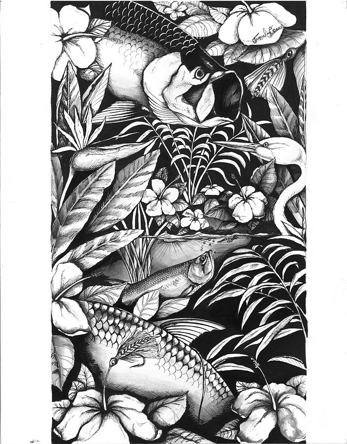 Tarpon Mixed Media - Tarpon Collage by Jacqueline Endlich Tarpon Mixed Media - Tarpon Collage by Jacqueline Endlich