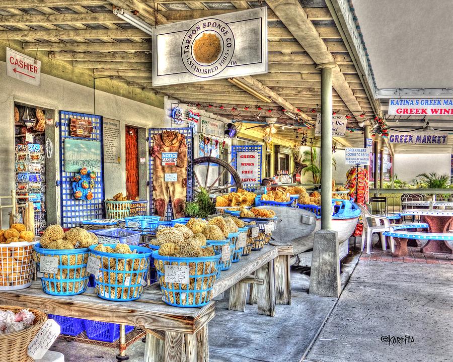 Tarpon Springs Florida Sponge Market Photograph by Rebecca Korpita