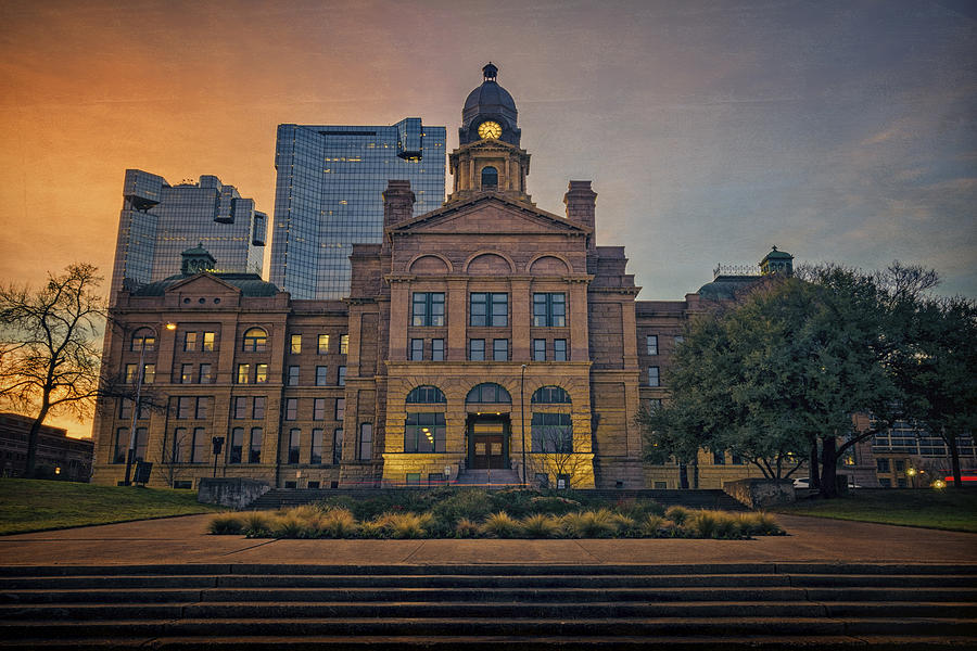 Tarrant County Courthouse North Face Photograph by Joan Carroll