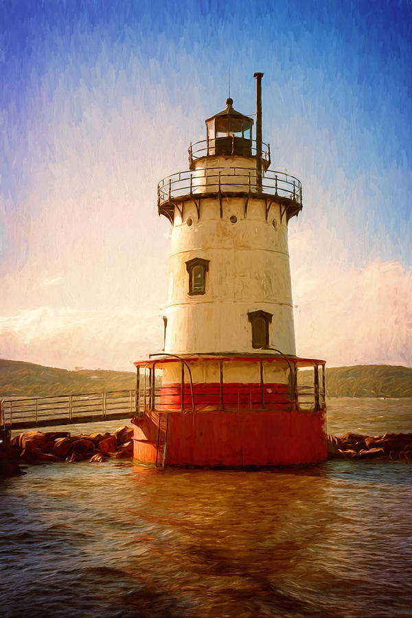 Tarrytown Lighthouse II Painterly Photograph by Joan Carroll
