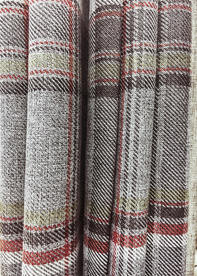 Tartan curtain pattern Photograph by Tom Gowanlock