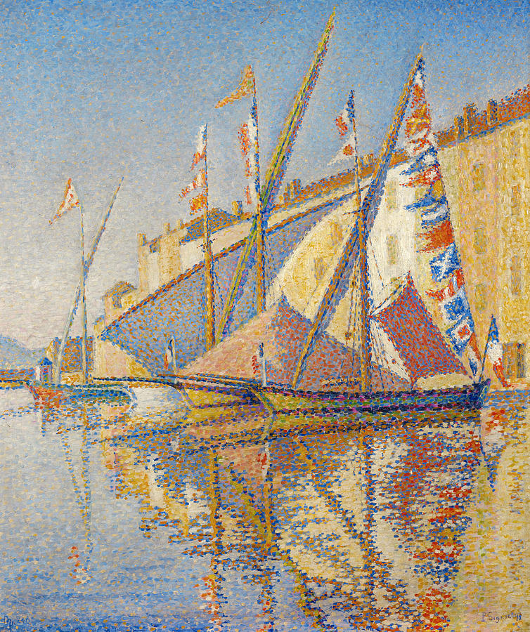 Tartans with Flags Painting by Paul Signac
