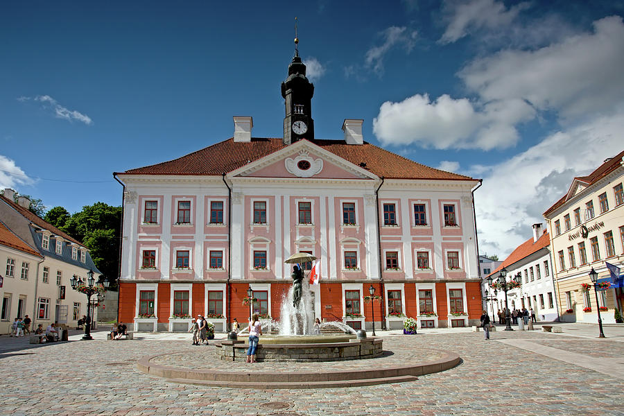 Tartu Town Hall in Town Hall Square Photograph by Aivar Mikko | Fine ...