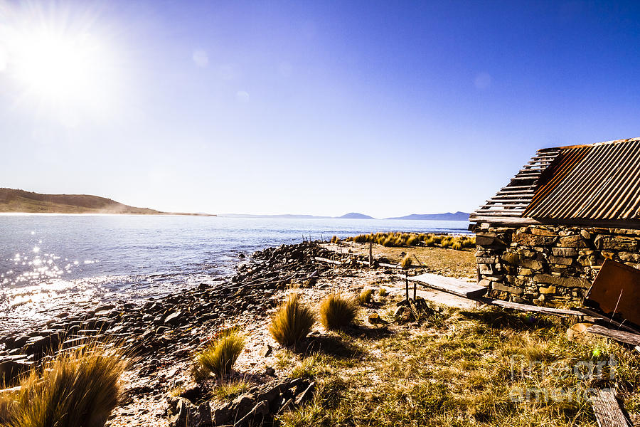 Tasmanian boat shed by the ocean Photograph by Jorgo Photography