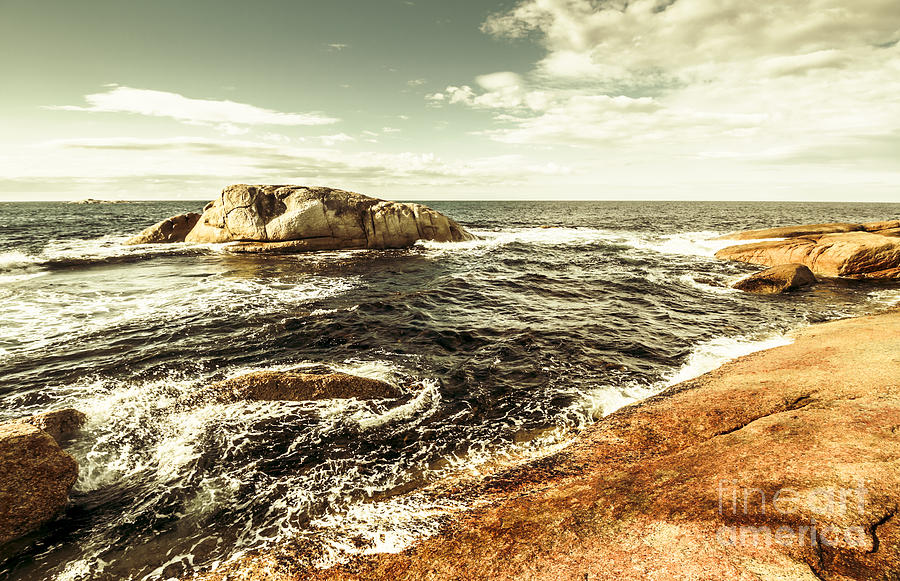 Summer Photograph - Tasmanian sea landscape by Jorgo Photography