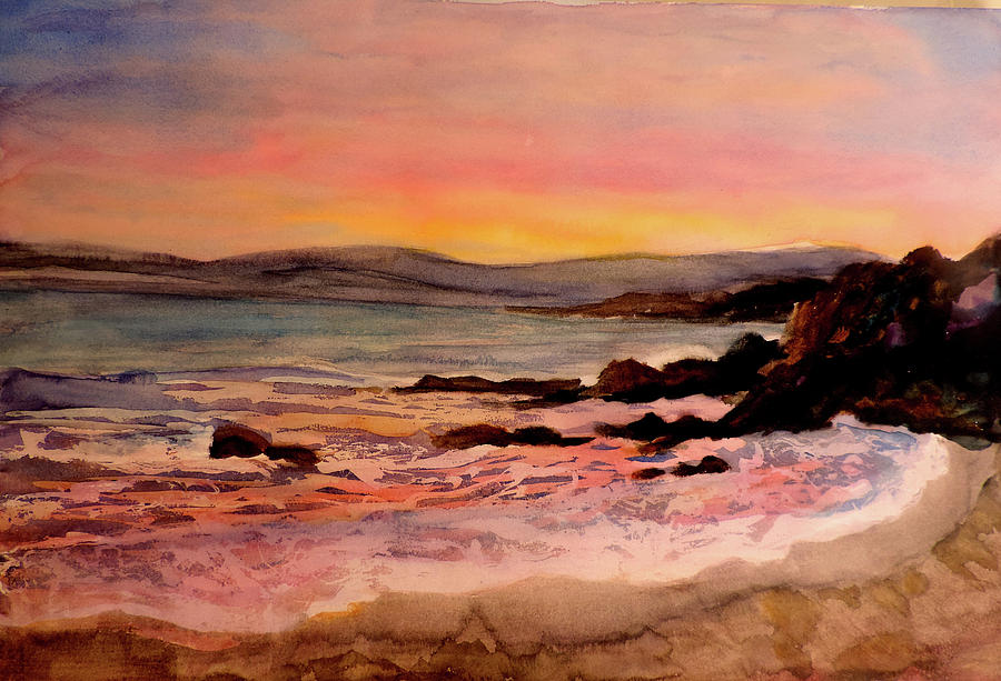 Tasmanian Sunset Painting by Mary Gorman