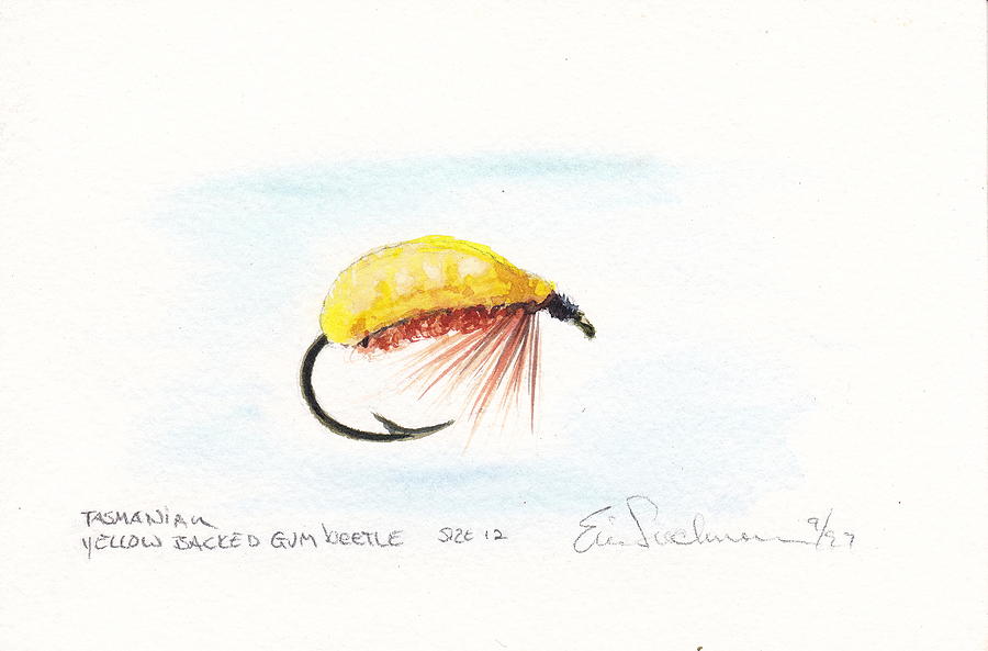 Tasmanian Yellow Backed Gum Beetle Painting by Eric Suchman