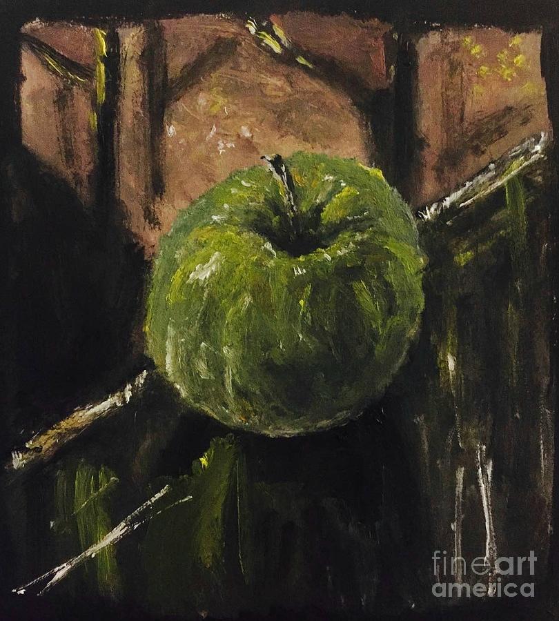 Apple Painting - Taste of Harvey by Esmeralda Acupan Apple Painting - Taste of Harvey by Esmeralda Acupan