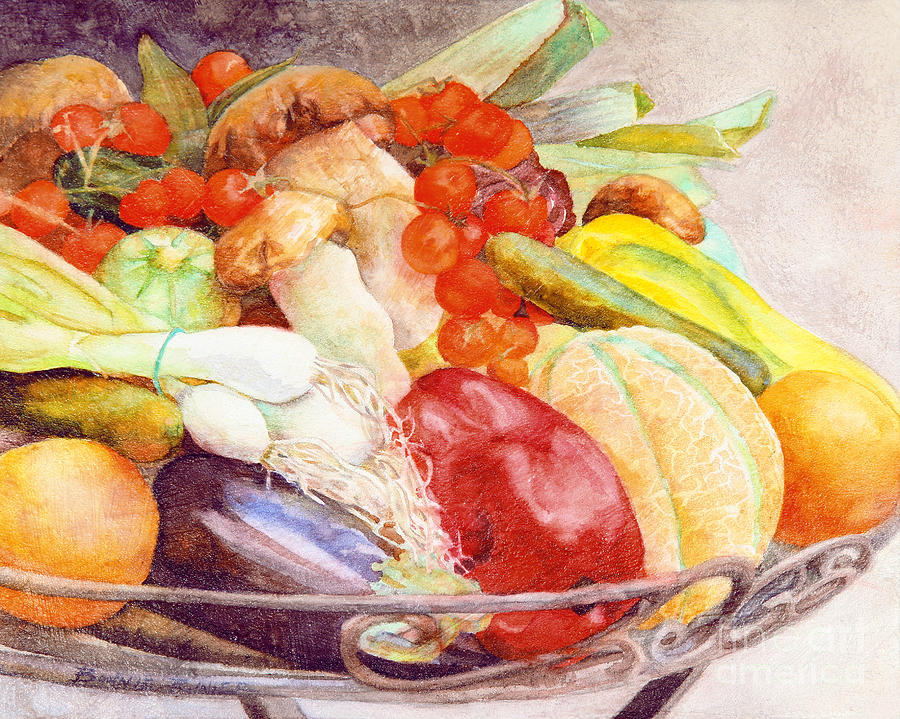 Vegetable Painting - Tastes of Tuscany by Bonnie Rinier