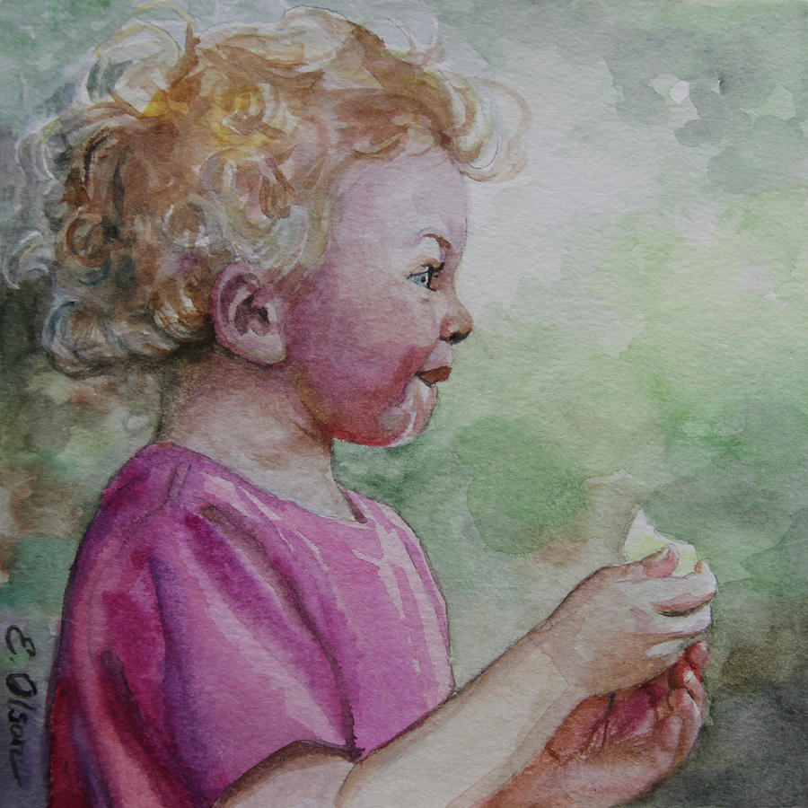 Tasting Lemons Painting by Emily Olson