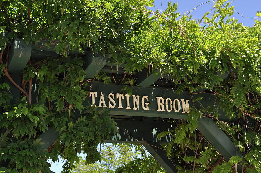 Tasting Room Sign Photograph by Brandon Bourdages