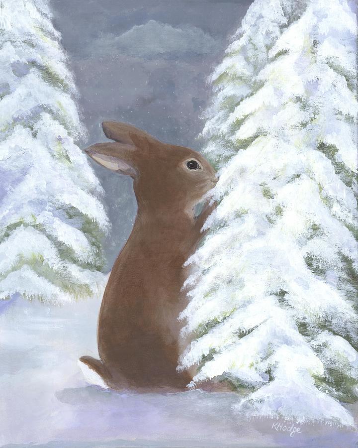 Wildlife Painting - Tasting Winter by Kimberly Hodge
