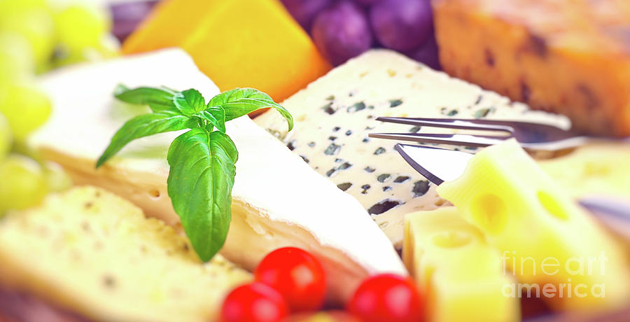 Tasty cheese background Photograph by Anna Om