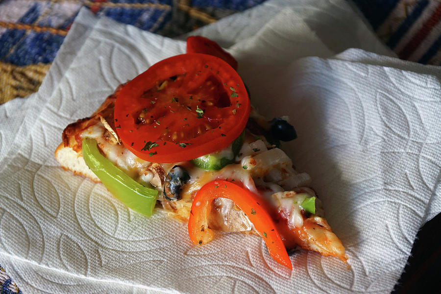 Tasty Vegetarian Pizza Pie Photograph by Ben Upham III