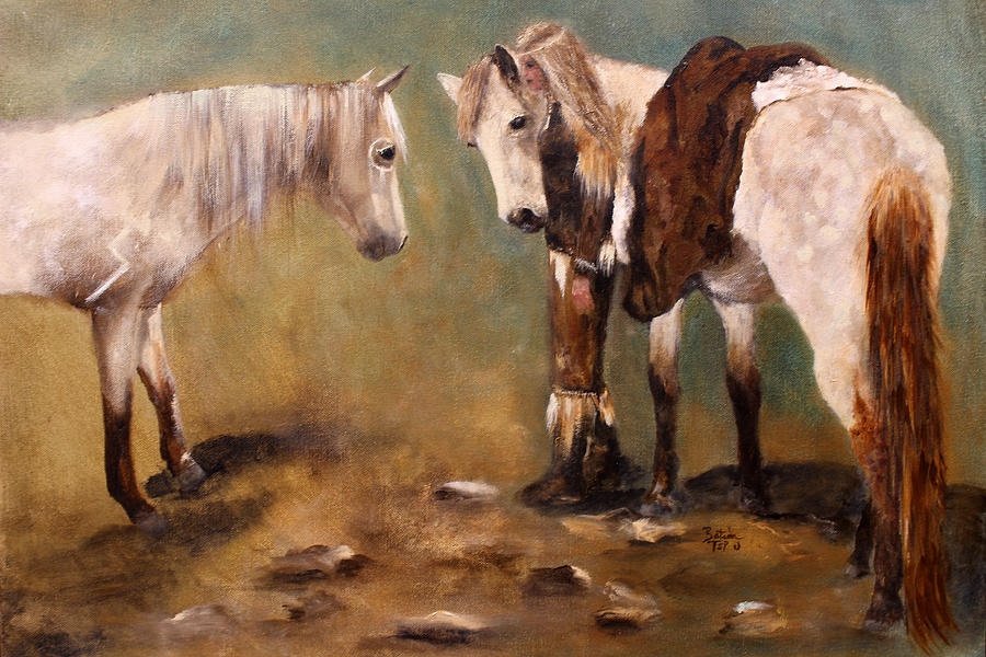 Tatanka Star Pony and the Spirit of Unbridled Love Painting by Barbie Batson