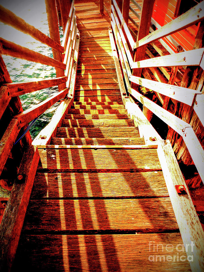 Tathra Wharf Stairs Photograph by Lexa Harpell