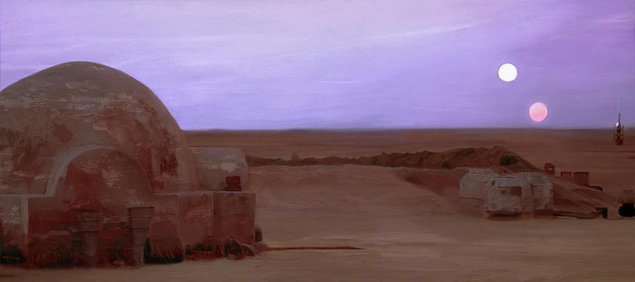Tatooine Digital Art - Tatooine Sunset by Mitch Boyce