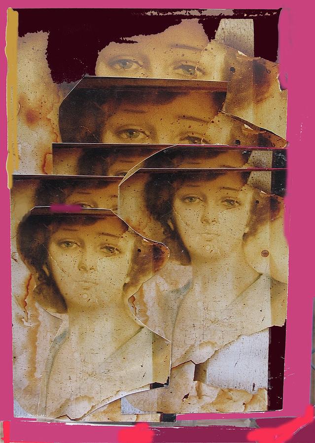 Tattered lady collage Virginia City Montana 1971-2013 Photograph by David Lee Guss