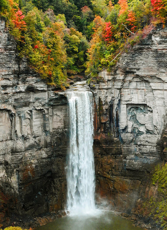 Taughannock Falls in Autumn Photograph by Mindy Musick King