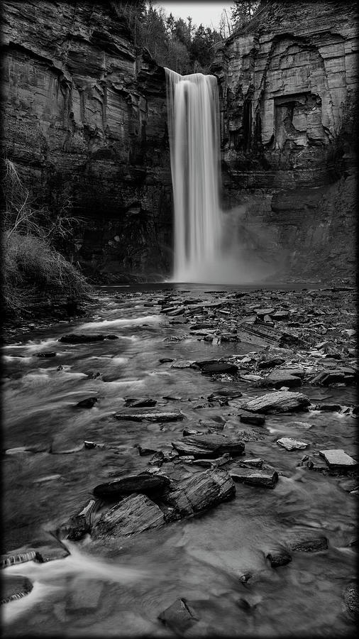 Taughannock Falls in BW Photograph by Stephen Stookey