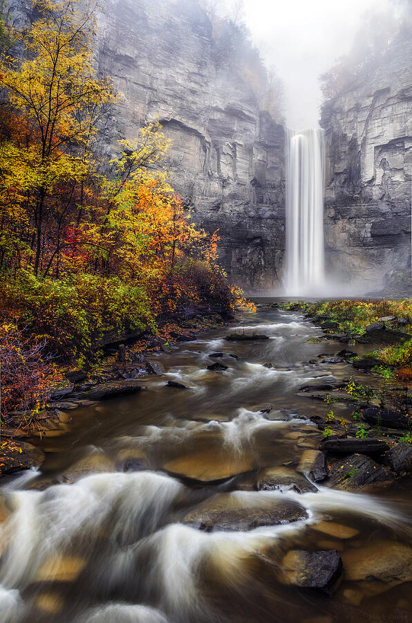 Waterfall Photograph - Taughannock Fog by Mark Papke