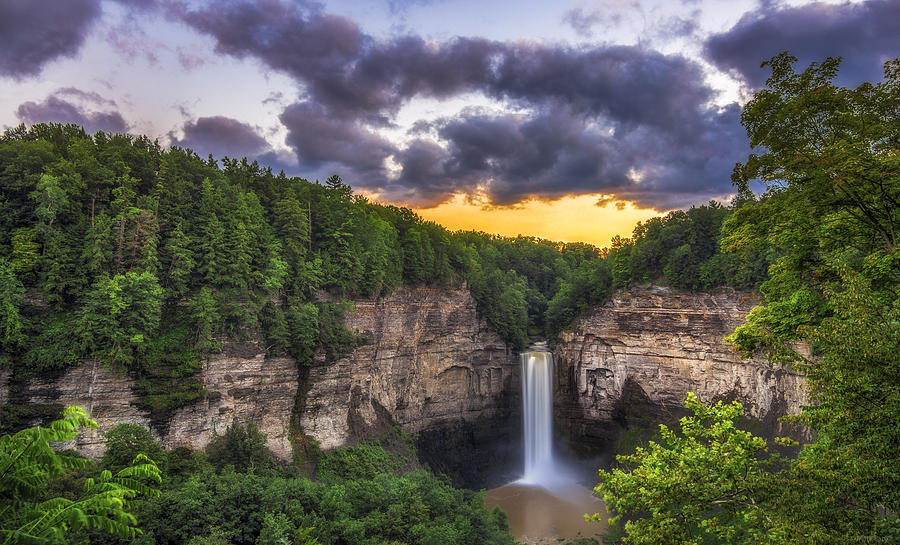 Nature Photograph - Taughannock Sunset by Mark Papke